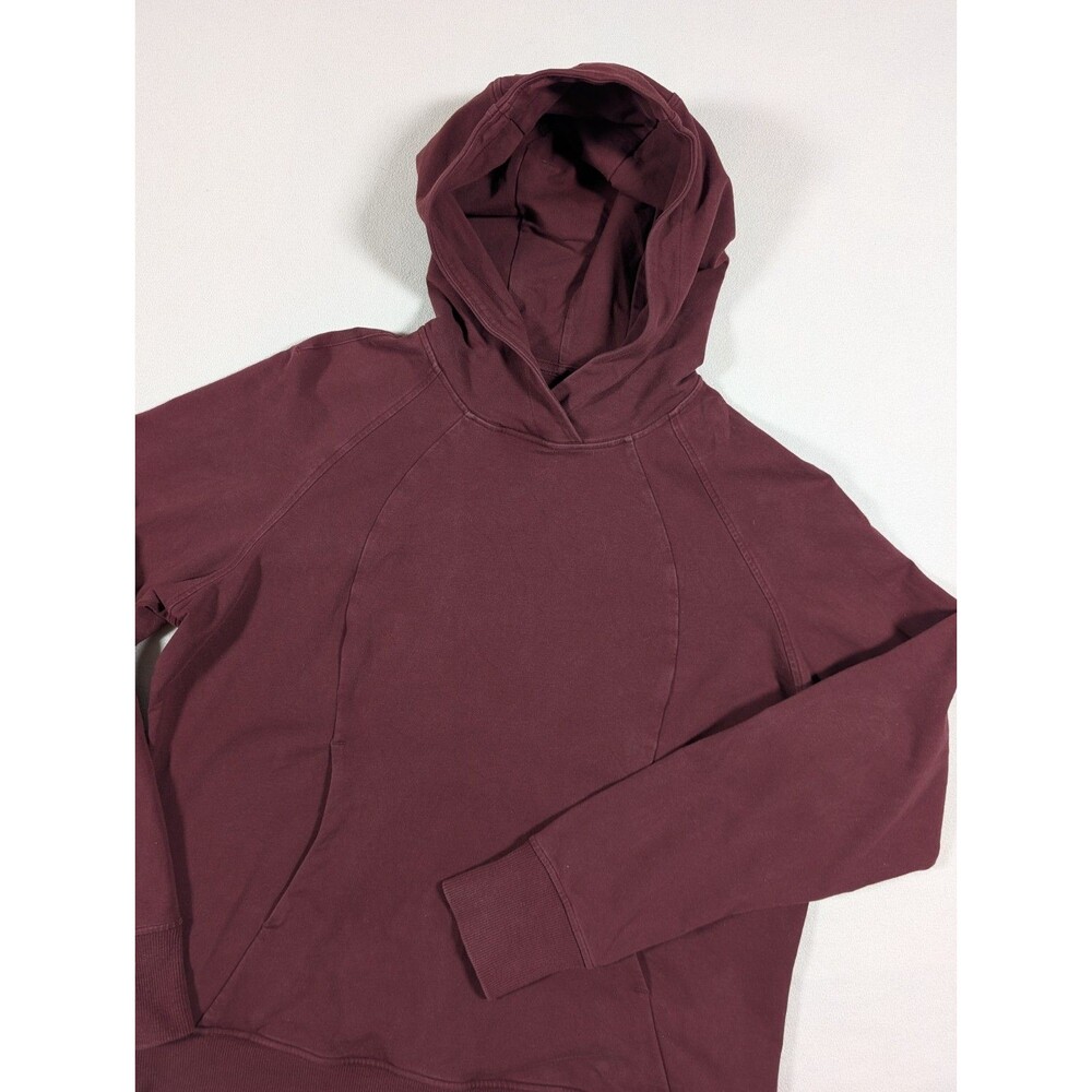 Lululemon Scuba Hoodie Pullover Size 12 Sweatshirt Red Merlot Athleisure Yoga